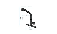 Slickblue Single-Handle Pull-Out Sprayer Kitchen Faucet in Stainless Steel Modern Design for Easy Use
