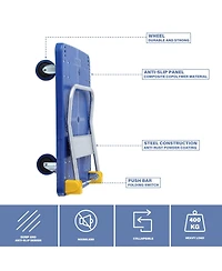 Flynama Foldable Push Hand Cart