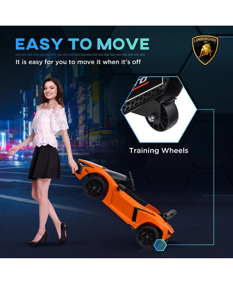 Qaba Lamborghini Revuelto Licensed Kids Ride on Car w/ Suspension,