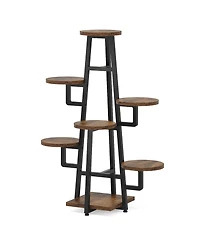 Tribesigns Wooden Corner Plant Pots Holder Rack Flower Stand Shelf Planter Organizer,7 Tier Plant Stand Indoor