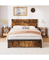 gaomon Queen Bed Frame, Platform Queen Size Bed Frame with Wood Headboard