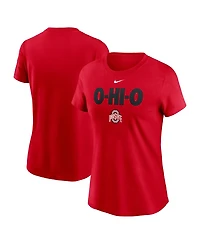 Nike Women's Scarlet Ohio State Buckeyes Local Ultimate Chant T-Shirt