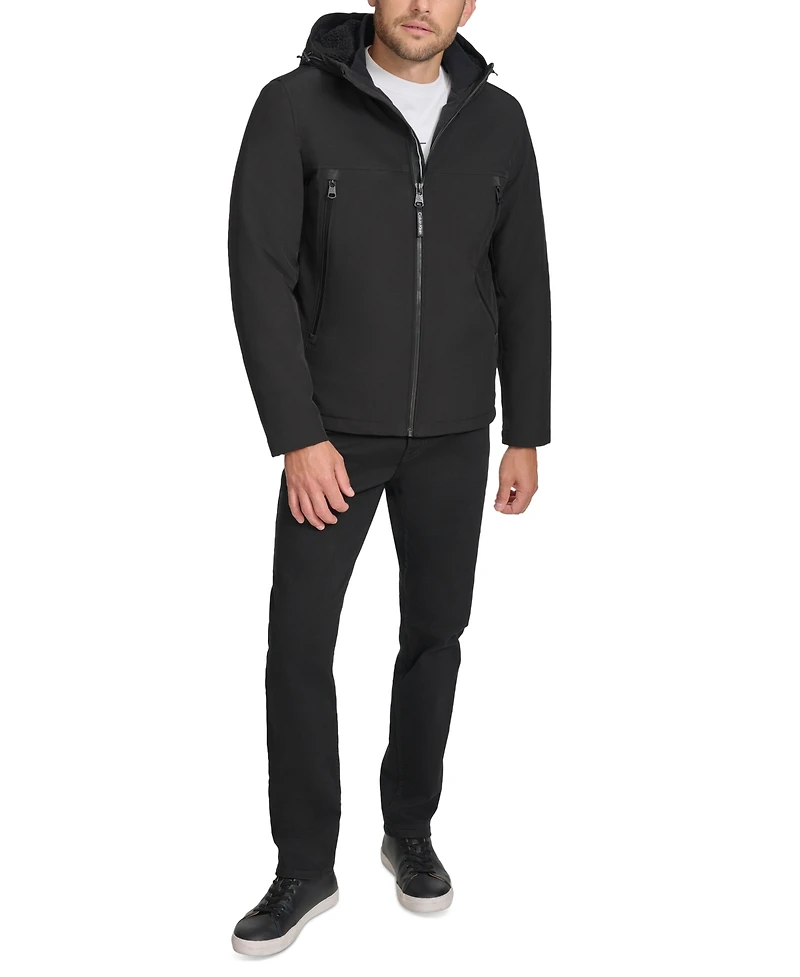 Calvin Klein Men's Sherpa Lined Infinite Stretch Soft Shell Jacket