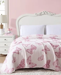 Betsey Johnson Malachite Butterfly Ultra Soft Plush Fleece Blanket