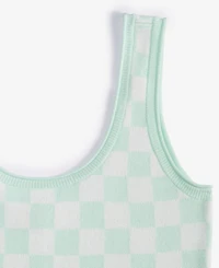 State of Day Women's Checkered Loungewear Bralette Short Set, Exclusively at Macy's