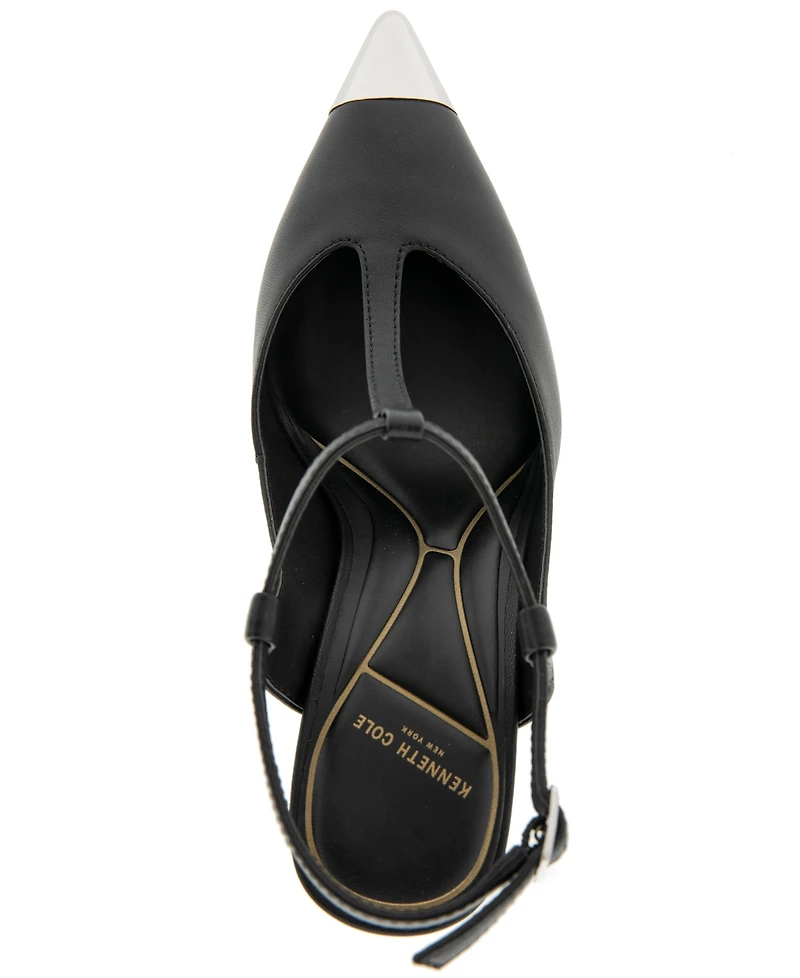 Kenneth Cole New York Women's Romi Cap Toe T-Strap Pumps