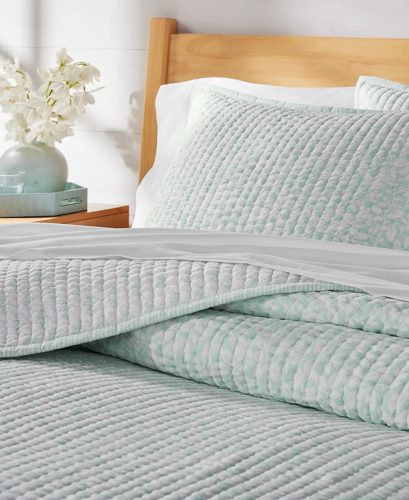 Charter Club Leaf Silhouette 3-Pc. Quilt Set, Full/Queen, Exclusively at Macy's