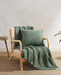 Tommy Bahama Home Chain Basket Knit Decorative Pillow, 20" x