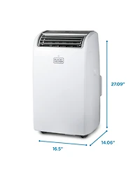 Black+Decker Portable Air Conditioner, 10,200 Btu Sacc/Cec (14,000 Btu Ashrae 128) for Rooms Up To 700 Sq. Ft.