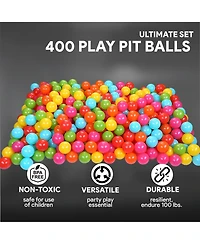 BalanceFrom Fitness 2.3 In Crush Proof Play Pit Balls w/ Storage Bag, Multicolor
