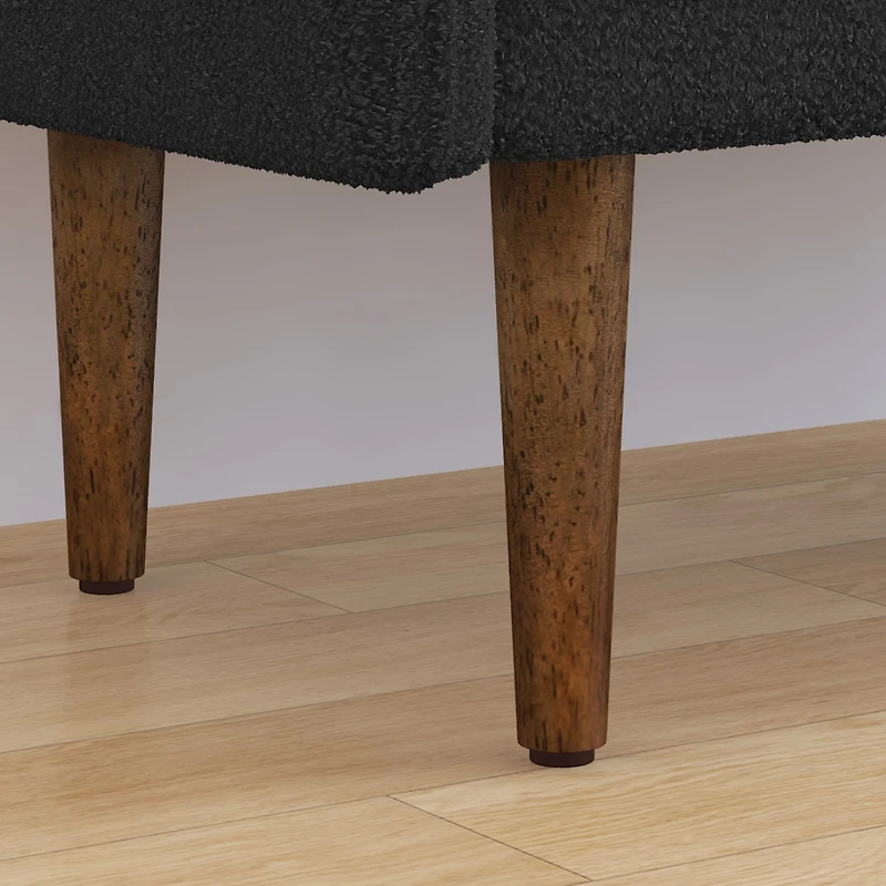 Streamdale Teddy Velvet Storage Stool with Storage