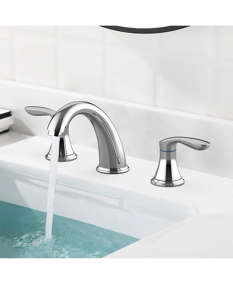 gaomon Bathroom Sink Faucet,Widespread Chrome Bathroom Faucet 3 Hole