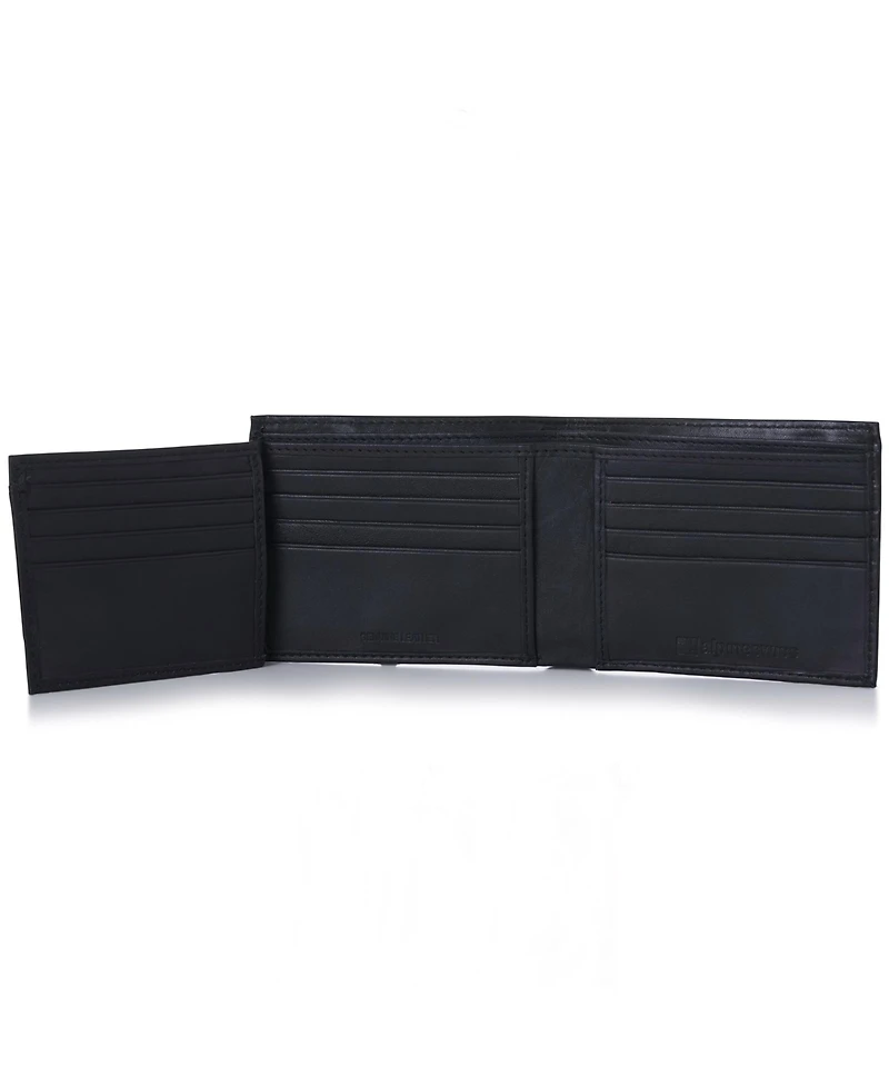 Alpine Swiss Men's Wallet Trifold Bifold Billfolds to choose from Genuine Leather