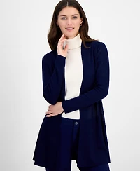 Anne Klein Monterey Open-Front Longline Cardigan