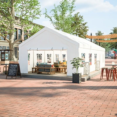 16x32FT Party Tent Heavy Duty, Large Wedding Event Shelters with 3 Storage Bags & Removable Sidewalls, Outdoor Canopy Gazebo Commercial Tents for Part