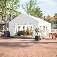 16x32FT Party Tent Heavy Duty, Large Wedding Event Shelters with 3 Storage Bags & Removable Sidewalls, Outdoor Canopy Gazebo Commercial Tents for Part