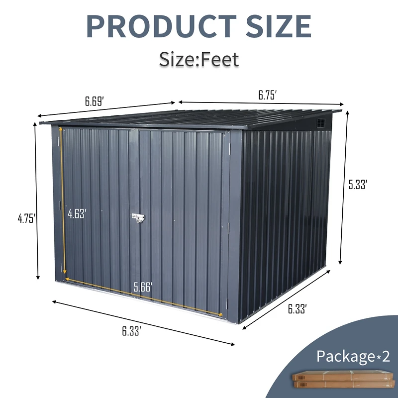 Streamdale Outdoor Steel Bike Shed (Black)
