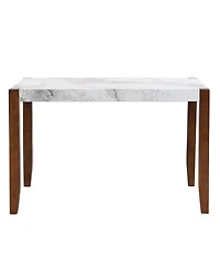 Streamdale Modern 4-Person Dining Set with Faux Marble Table
