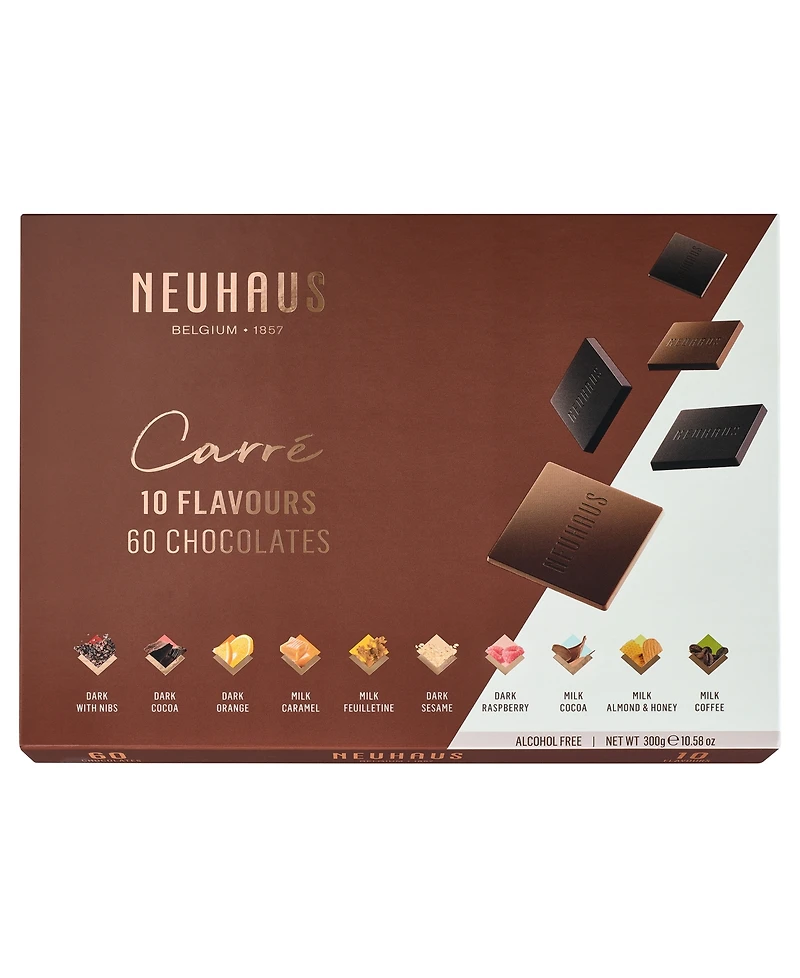Neuhaus Carre 10 Flavors Assorted Chocolates, 60 Piece