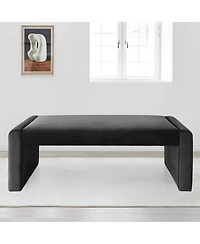 47" Velvet Benches Look, Waterfall Upholstered Bench-Maison Boucle