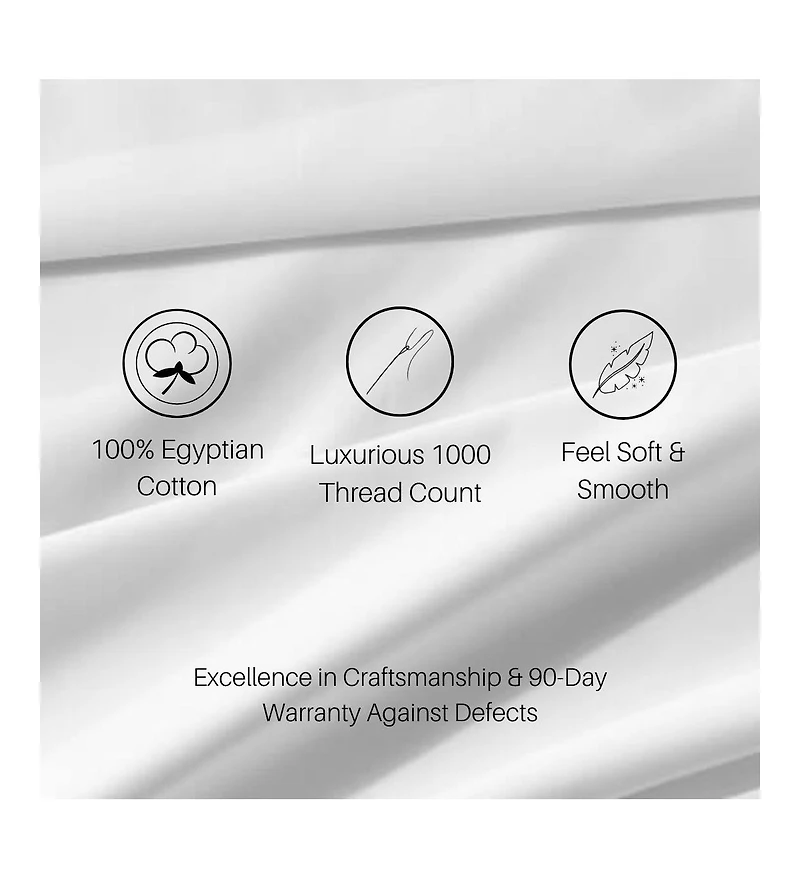 Egyptian Cotton Sheets Usa – Oversized with 22” Deep Pockets Luxury & Heavy 1000 Count