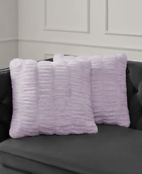 Juicy Couture Pleated Faux Fur Decorative Pillow, 20" x 20"