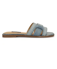 Nine West Women's Germani Woven Flat Slip-On Sandals