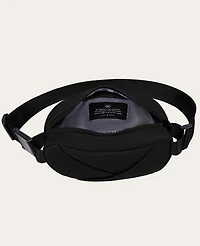 Lux & Nyx Origami Belt Bag Sling - Black Ultra Satin Nylon Convertible Belt, Sling, Crossbody Daily Travel