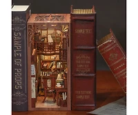 Cutebee Diy Book Nook Kit, Bookshelf Insert Decor Diy Miniature Music House Dollhouse Kit for Adults and Teens, Booknook Model Build Creativity Gift K