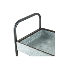 W2078 35x12.5x40" Homestead Galvanized Shelf Display 3-tier