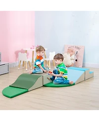 Qaba 6-Pieces Foam Climbing Blocks for Toddlers 1-3 Years, Assorted