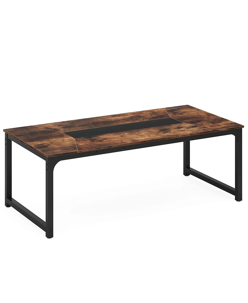 Tribesigns 71"x35.4" Dining Table, Industrial Kitchen Table for 6-8 Person, Rectangular Dinner Table for Dining Room Kitchen Living Room, with Heavy D