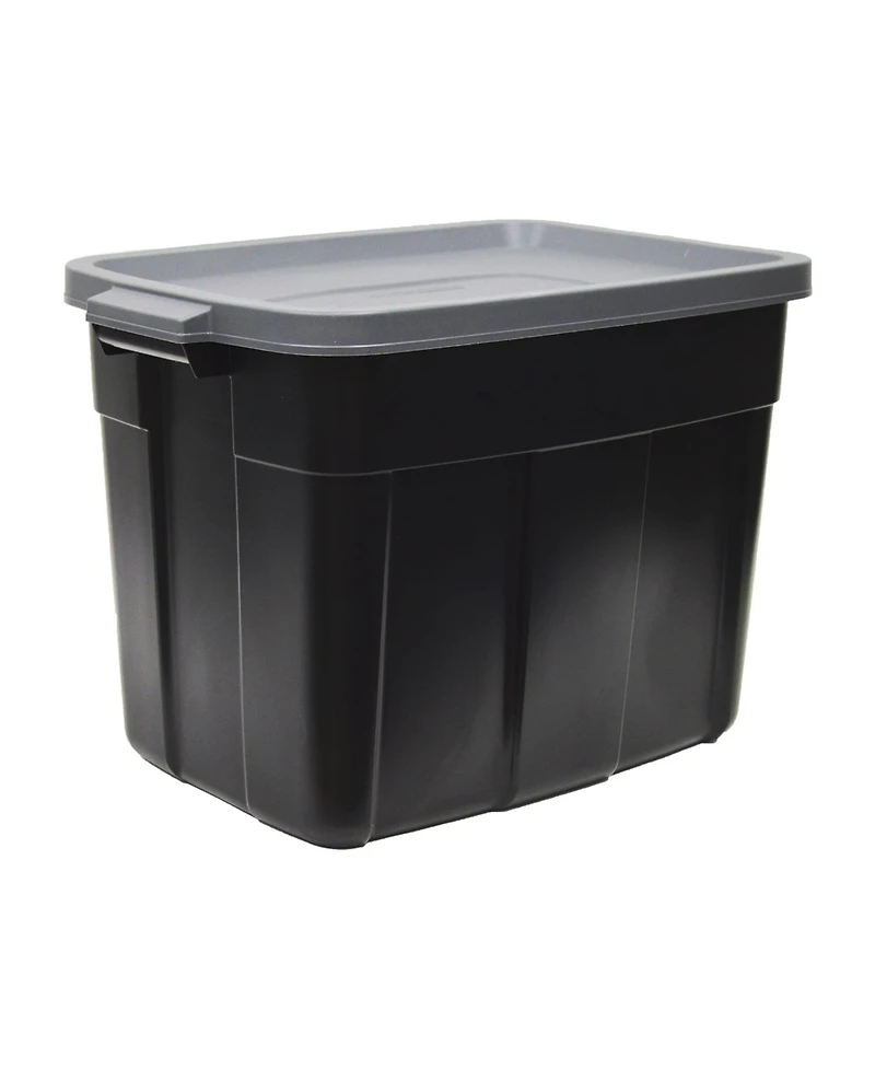 Rubbermaid Roughneck 18 Gal Storage Container Organizer, Black & Gray (6 Pack)