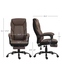 Homcom Executive Office Chair with Footrest and High Back,