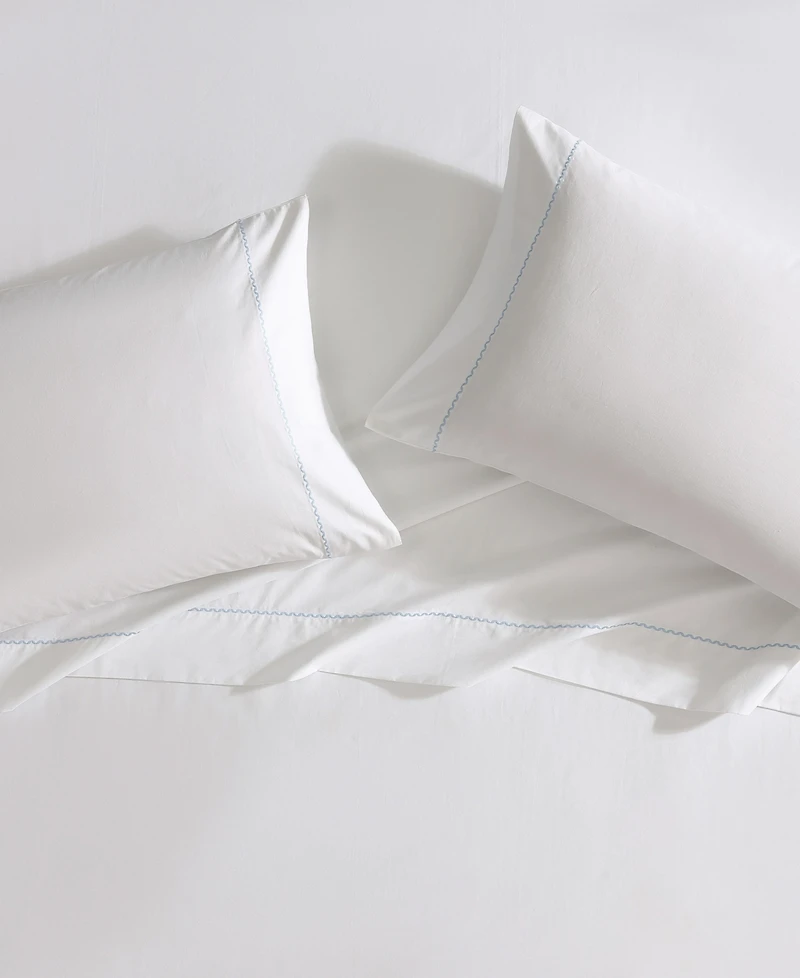 Laura Ashley 200-Thread Count Cotton Percale -Pc. Sheet Set