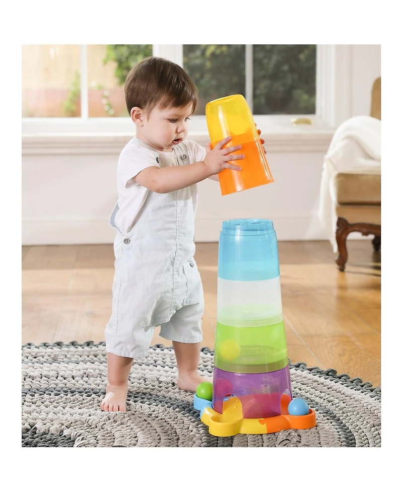 Edushape Toddler Stack and Ball Drop Transparent Ball Tower
