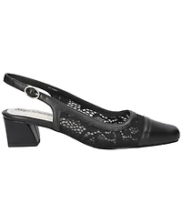 Easy Street Women's Fortune Square Toe Slingback Pumps