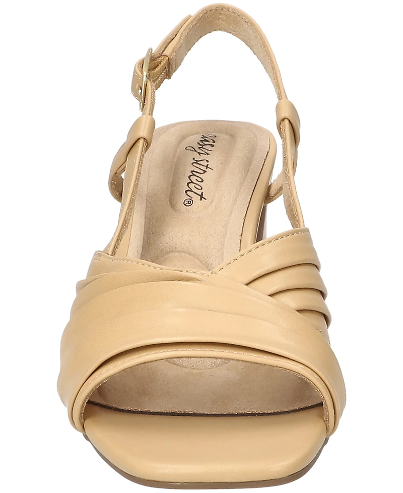 Easy Street Women's Lucie Square Toe Sandals