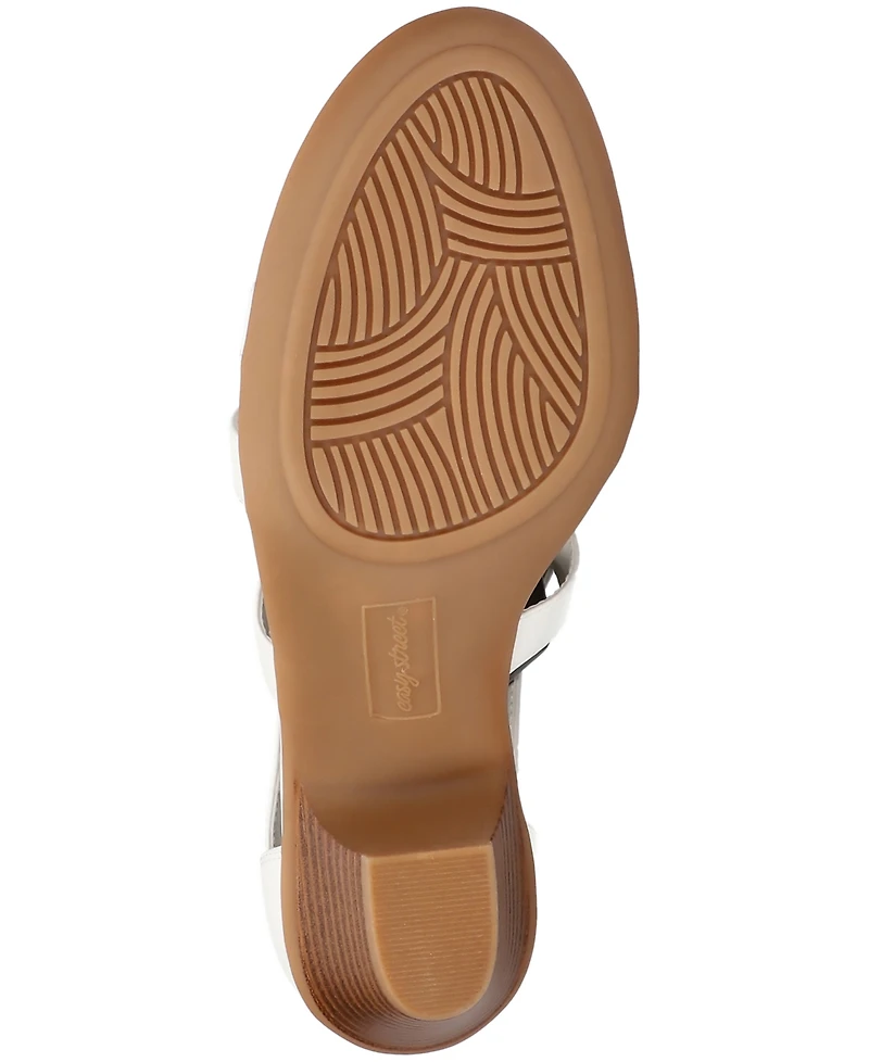 Easy Street Women's Marg Gladiator Block Heel Sandals