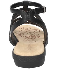 Easy Street Women's Daylily Gladiator Buckle Flat Sandals
