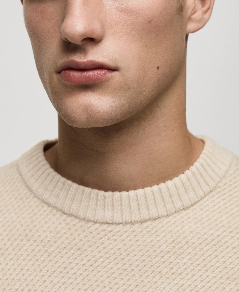 Mango Men's Eu Regular-Fit Knitted Sweater