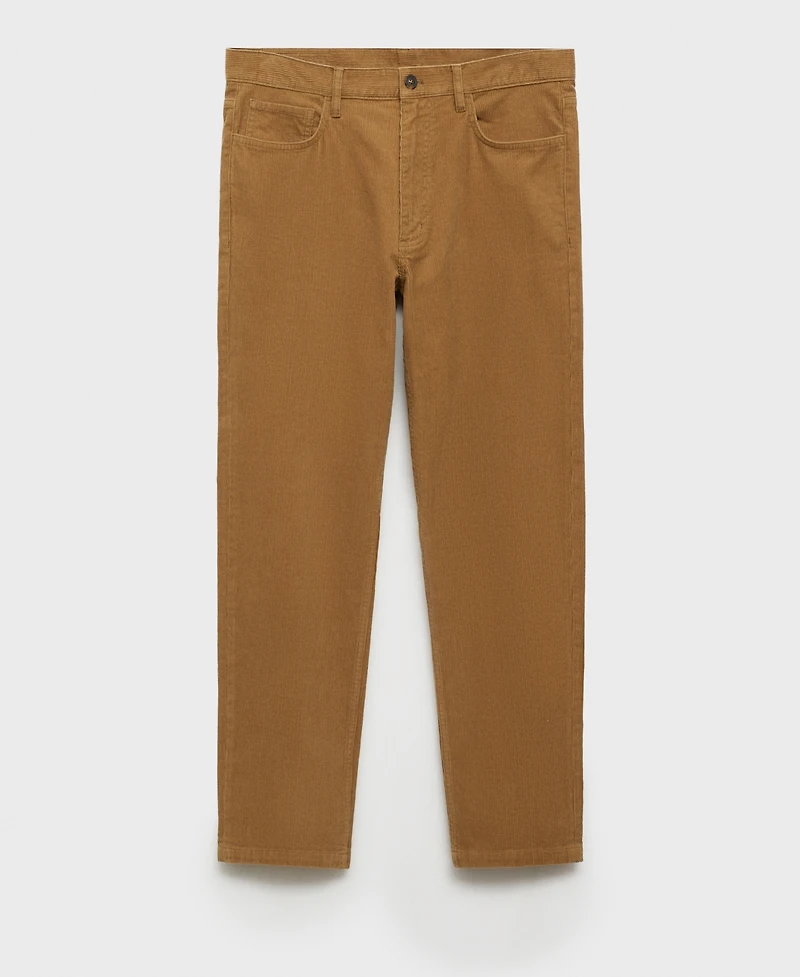 Mango Men's Regular-Fit Corduroy Pants