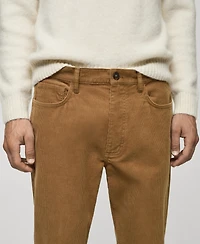 Mango Men's Regular-Fit Corduroy Pants