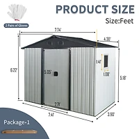 Streamdale Metal Storage Shed with Window (8' x 4')