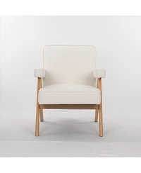 Streamdale Wooden Leisure Chair with Armrests and Cushions