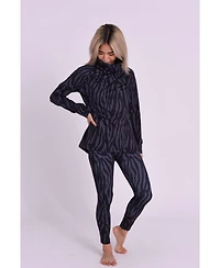 Oosc Women's High Neck Baselayer Top - Black Tiger