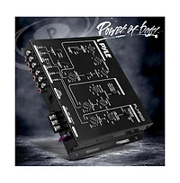 Pyle 3-Way Electronic Crossover - Remote Subwoofer Control, High/Low-Pass, 6-Channel Output, Black (PLXR3B)