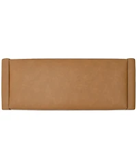 47" Faux Leather Upholstered Bedroom Waterfall Benches-Maison Boucle