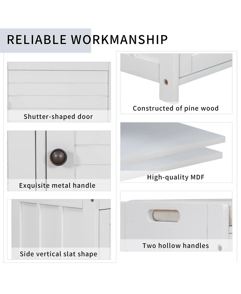 3-Door Storage Bench with Cushion – Hidden Shoe Organizer for Hallway, Mudroom, or Foyer
