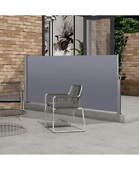 Slickblue Retractable Side Screen Awning, Uv Resistant, Waterproof, Patio Privacy Screen for Garden, Balcony